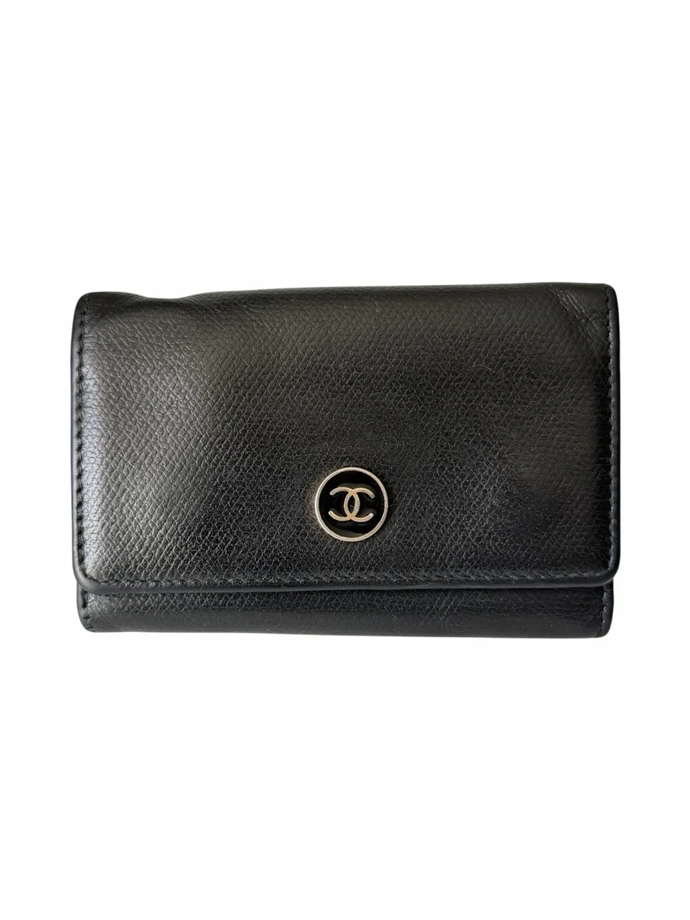 Chanel Key Holder with Gold CC Logo Snap Closure - Black 9 Series